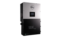 The EG4 inverter is a silver and black rectangular device labeled 18K PV with a display and buttons, designed for power or solar energy management—ideal for off-grid ESS system setups.