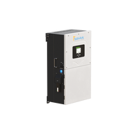 The Sol-Ark inverter, with a rectangular design featuring a display and control buttons on the front, is battery agnostic for solar energy systems and supports remote access for convenient monitoring and control.