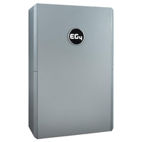 The EG4 PowerPro is a large, rectangular, gray 48V 14.34kWh battery storage unit with a smooth finish and a centered black-and-white EG4 logo on the front, built for advanced solar energy systems.