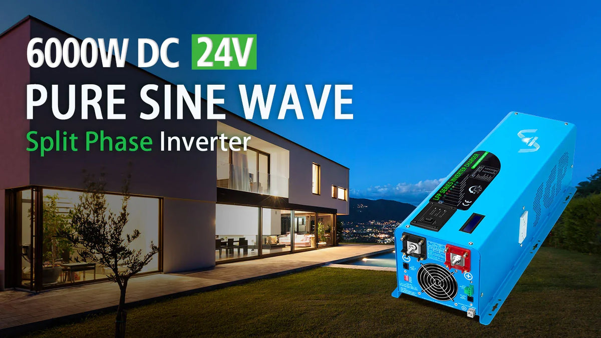 Sungold Power 6,000W DC 24V Split Phase Pure Sine Wave Inverter with Charger