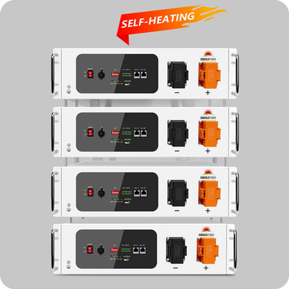 4 X SUNGOLD POWER SERVER RACK 5,120WH 48V 100AH LITHIUM BATTERY SELF-HEATING SGH48100T