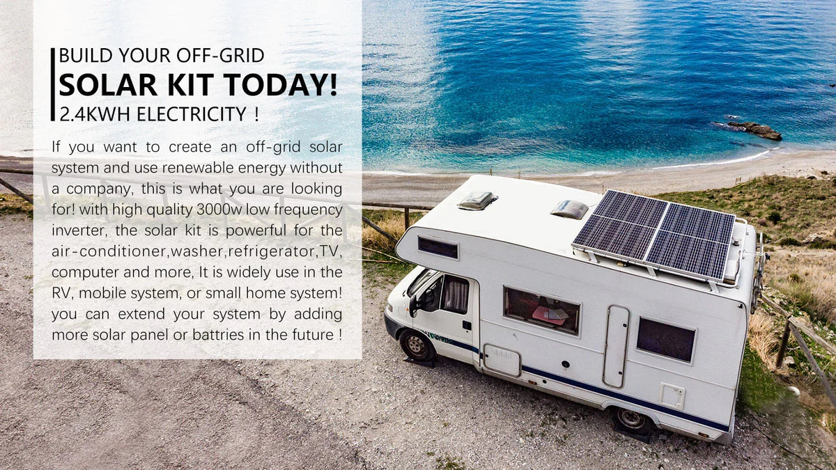 Sungold Power 3,000W Off‑Grid Solar Kit 12VDC 120V Output LiFePO₄ Battery 600W Solar Backup SGK‑PRO3