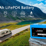2 x SUNGOLDPOWER 12V 100AH LIFEPO4 DEEP CYCLE LITHIUM BATTERIES / BLUETOOTH /SELF-HEATING / IP65