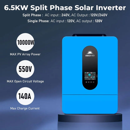 SUNGOLD POWER OFF-GRID SOLAR KIT 13000W 48VDC 120VAC/240V 20.48KWH POWERWALL LITHIUM BATTERY 12 X 370 WATTS SOLAR PANELS SGM-1320M