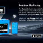 2 x SUNGOLDPOWER 12V 100AH LIFEPO4 DEEP CYCLE LITHIUM BATTERIES / BLUETOOTH /SELF-HEATING / IP65