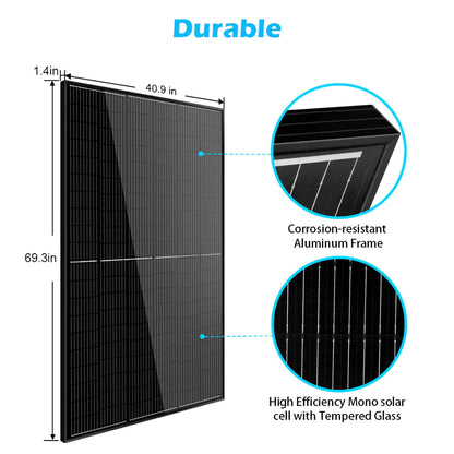 SUNGOLD POWER 370W MONO BLACK PERC SOLAR PANELS KIT