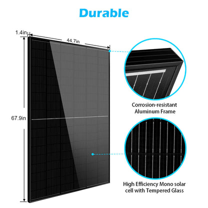 SUNGOLD POWER 415W MONO BLACK PERC SOLAR PANELS KIT