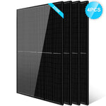 Four upright Sungold Power high-efficiency black PERC monocrystalline panels display a grid pattern, with a blue 370W label on the top panel and a blue badge reading 4PCS—perfect for off-grid solar setups.