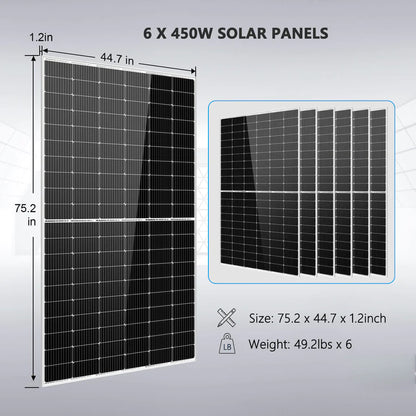 SUNGOLD POWER SOLAR KIT 5000W 48V 120V OUTPUT 10.24KWH LITHIUM BATTERY 2700 WATT SOLAR PANEL SGK-5PRO