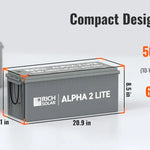 Rich Solar 12V 200Ah Deep Cycle Lithium Battery | ALPHA 2 LITE