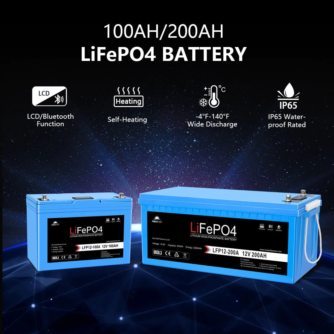 Sungold Power 3,000W Off‑Grid Solar Kit 12VDC 120V Output LiFePO₄ Battery 600W Solar Backup SGK‑PRO3