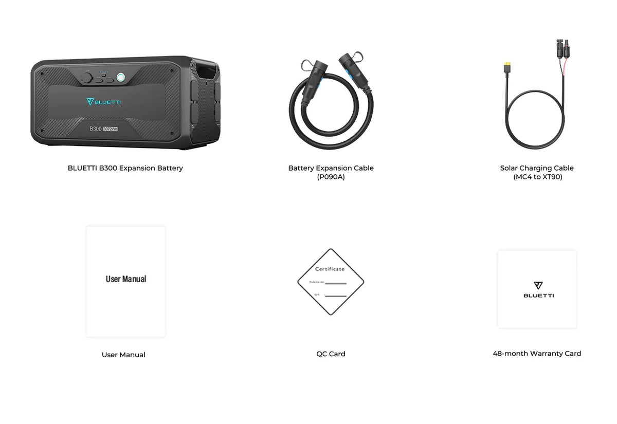 BLUETTI AC300 + B300 3,000W Output Portable Power Station | Home Battery Backup
