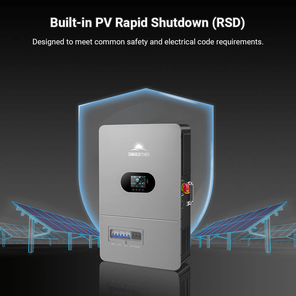 Sungold Power FR12K-B 12kW 48V All-in-One Off-Grid Solar Inverter 120/240V Split-Phase with RSD