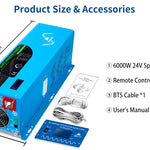 Sungold Power 6,000W DC 24V Split Phase Pure Sine Wave Inverter with Charger