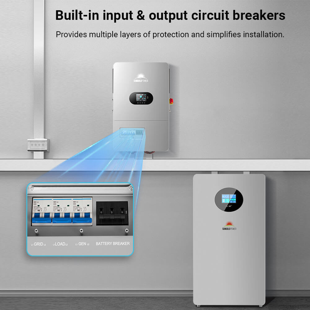 Sungold Power FR12K-B 12kW 48V All-in-One Off-Grid Solar Inverter 120/240V Split-Phase with RSD