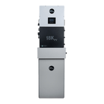Tall, rectangular device labeled EG4 18K PV with display screen, buttons, and logo. This energy storage system is the BigBattery EG4 PowerPro for residential power management or energy storage.
