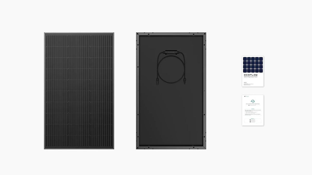 EcoFlow 100W 12V Monocrystalline Rigid Solar Panel