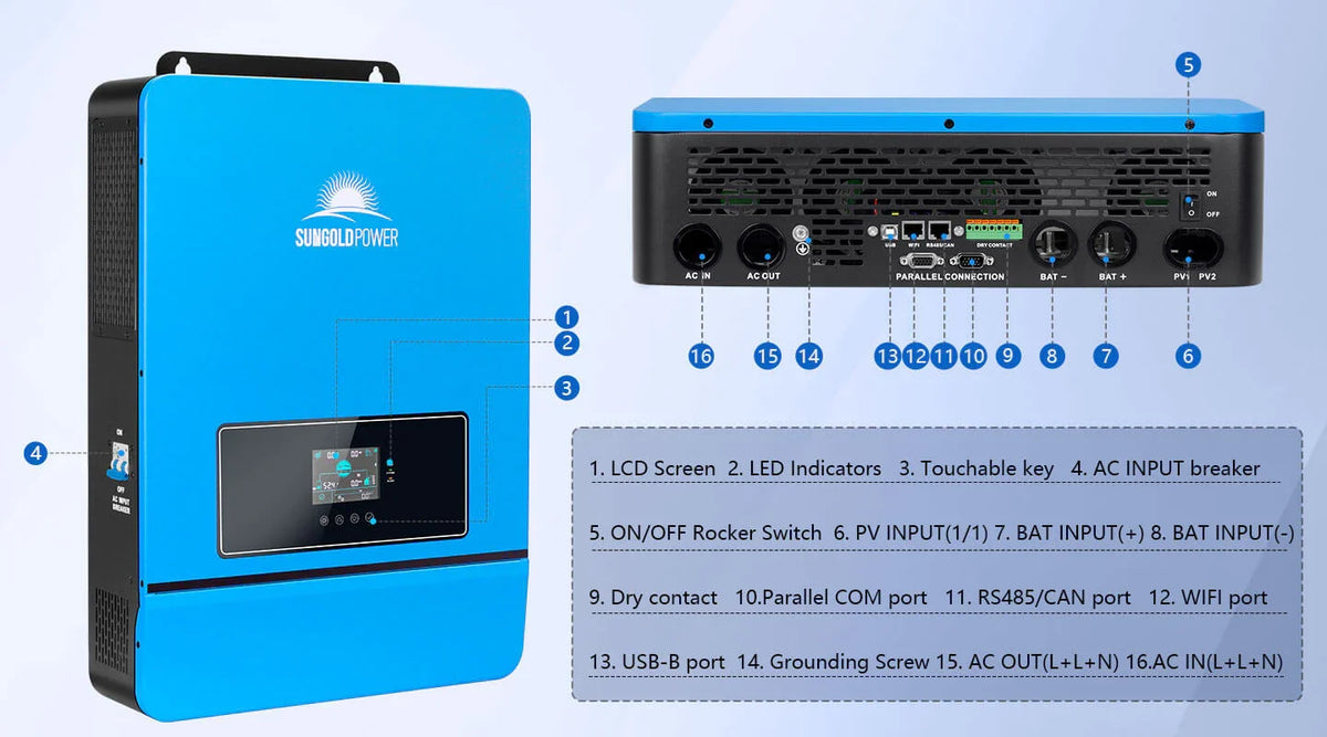 Sungold Power 10,000W 48V Split Phase Solar Inverter