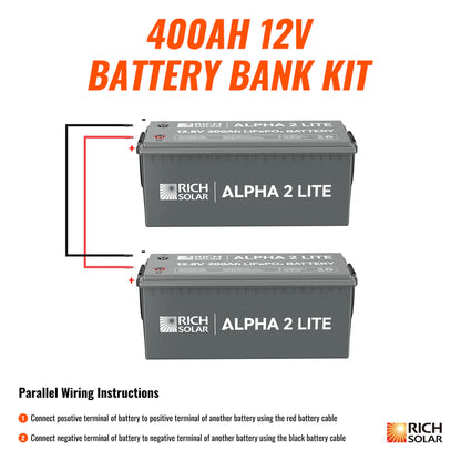 Rich Solar 12V 200Ah Deep Cycle Lithium Battery | ALPHA 2 LITE