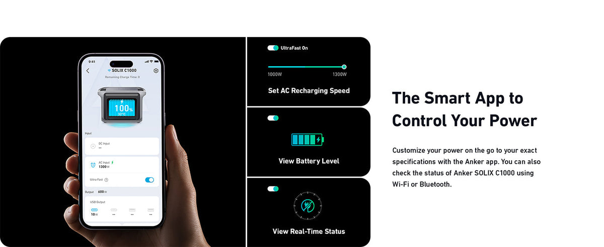 Anker SOLIX C300X Portable Power Station | 300W Power Output | 288Wh Battery Capacity