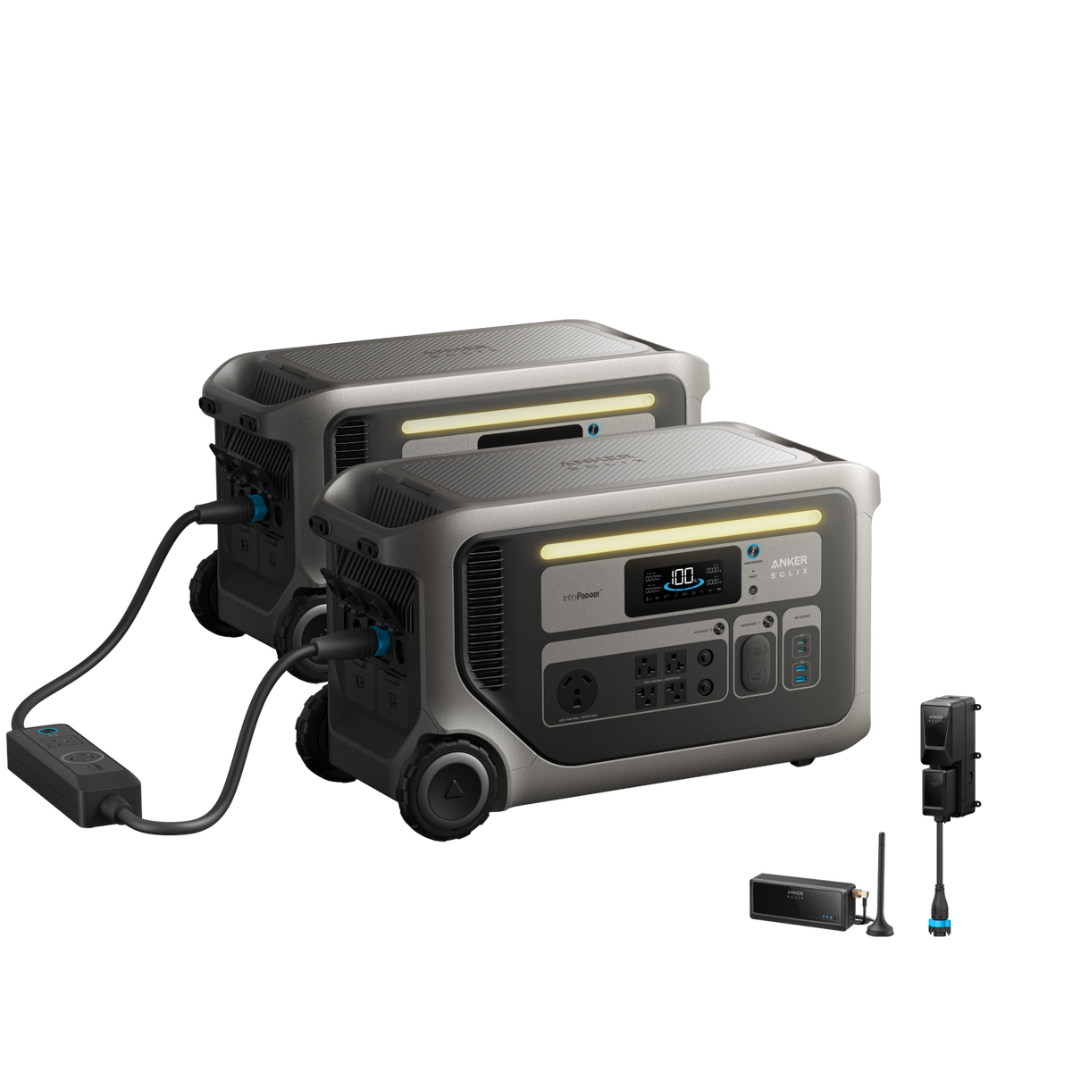 2× Anker SOLIX F3000 + Double Voltage Hub + Power Saver Kit