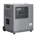 The Mango Power gray portable generator uses LFP battery cells and offers multiple power outlets, a digital display, USB ports, and wheels—ideal for outdoor activities or as a dependable home backup power solution.