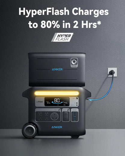 Anker SOLIX F2600 + BP2600 Expansion Battery | 5120Wh Storage| 2400W Power Output