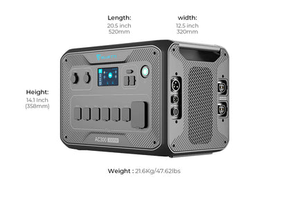 BLUETTI AC300 3,000W Inverter Module Generator ( Requires The B300 to Work )