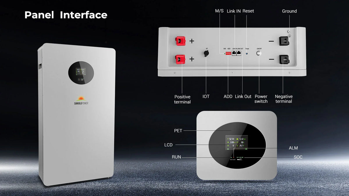 SUNGOLD POWER 10,24kWh Powerwall X Lithium Battery 51.2V 200Ah SG48200T