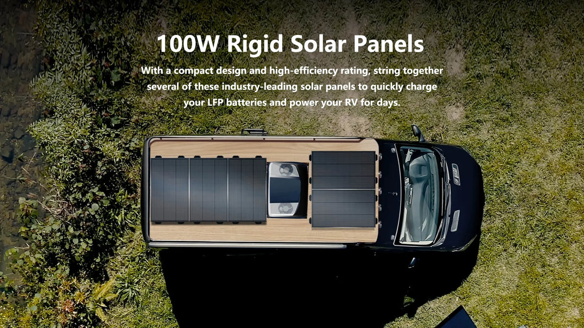 EcoFlow 100W 12V Monocrystalline Rigid Solar Panel
