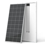 Two EcoFlow solar panels are shown: one displays its grid-like black front, the other reveals a white back with electrical cables and a junction box—perfect for off-grid use or pairing with the EcoFlow DELTA Pro Ultra solar kit.
