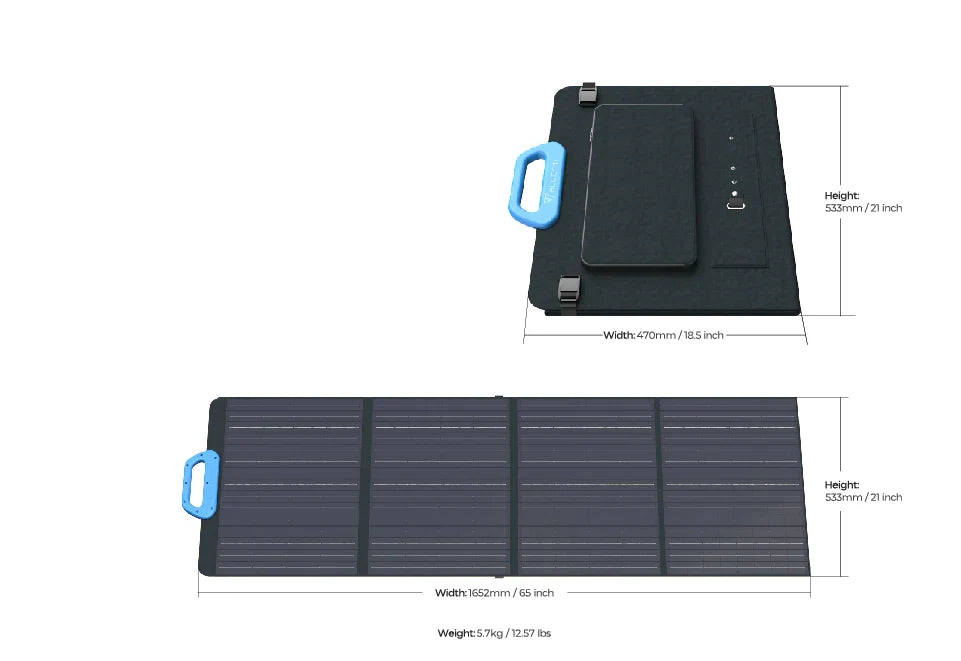 BLUETTI 120W 24V Monocrystalline Portable Solar Panel