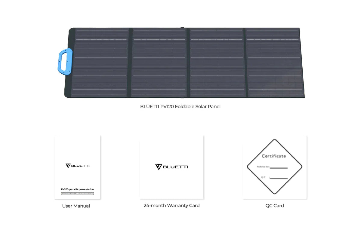 BLUETTI 120W 24V Monocrystalline Portable Solar Panel