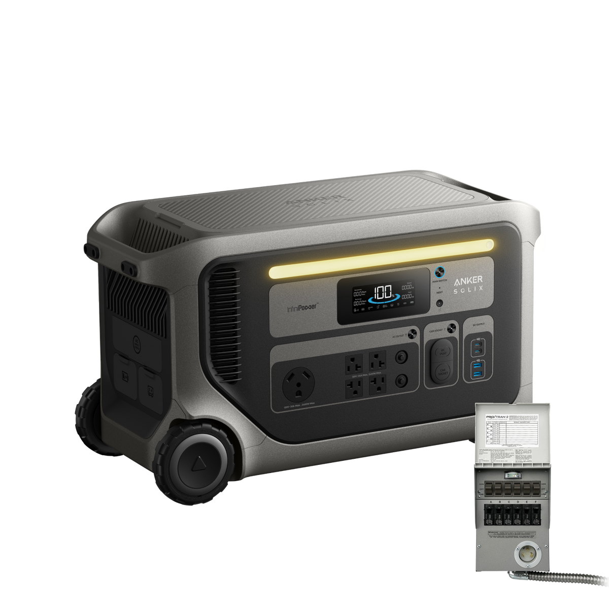 Anker SOLIX F3000 + 6-Circuit Manual Transfer Switch Home Backup Kit