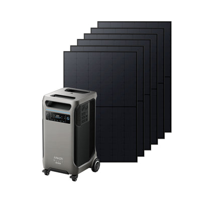 Anker SOLIX F3800 PLUS 6,000W 3.84kWh Portable Power Station + 410W Rigid Solar Panels