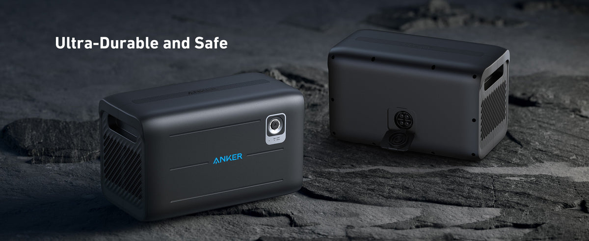 Anker SOLIX F2600 Portable Solar Generator with BP2600 Expansion Battery - 5120Wh Storage, 2400W Output, 200W Solar Panel