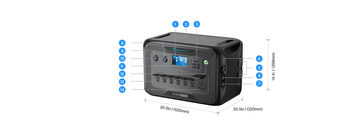 Bluetti AC300+B300K 3,000W 2,764.8Wh Solar Generator Kit + 6 x 200W Rigid Solar Panels | Complete Solar Kit