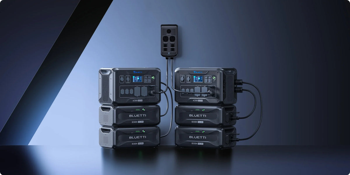 Bluetti AC500+B300K 5,000W 2,764.8Wh Solar Generator Kit + 6 x 200W Rigid Mono Solar Panels | Complete Solar Kit