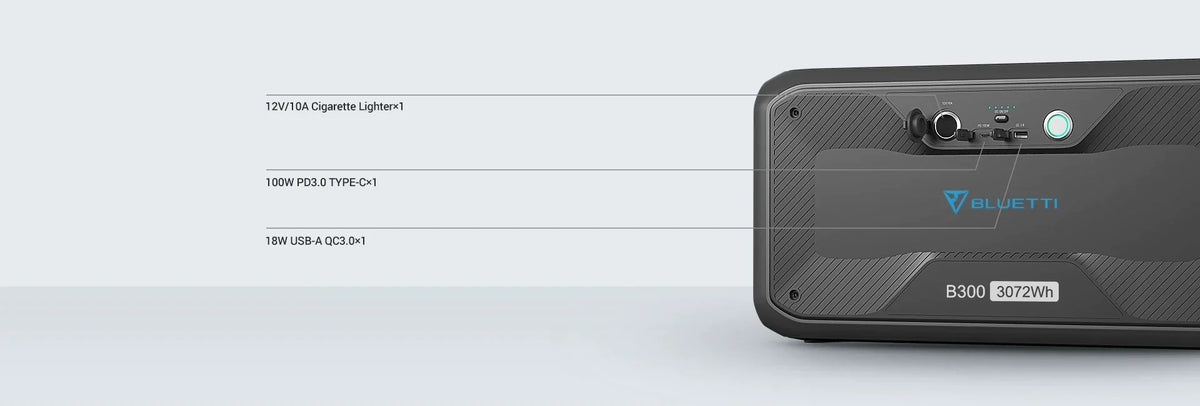 BLUETTI B300 3,072Wh LiFePO4 Expansion Battery