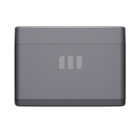 The Mango Power E portable power station is a compact, rectangular gray device with a minimalist design and the Mango Power logo of three vertical bars displayed on the front.