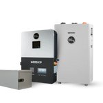 Three modern BigBattery energy storage devices of varying shapes and sizes are displayed against a white background. Each unit showcases a minimalist design, with visible digital displays and ports, accented by subtle card borders and clean lines that evoke the style of the IBM Plex Sans font family.