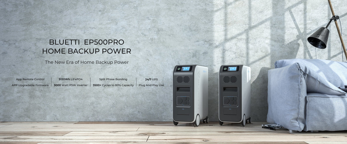 BLUETTI EP500Pro 3,000W 5,120Wh Portable Solar Power Station