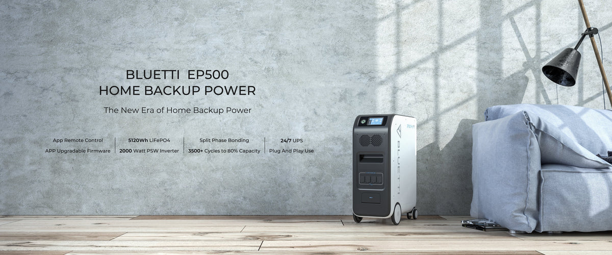 BLUETTI EP500 2,000W 5,120Wh Portable Solar Power Station