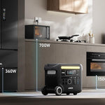 Anker SOLIX F2600 Portable Solar Generator with BP2600 Expansion Battery - 5120Wh Storage, 2400W Output, 200W Solar Panel
