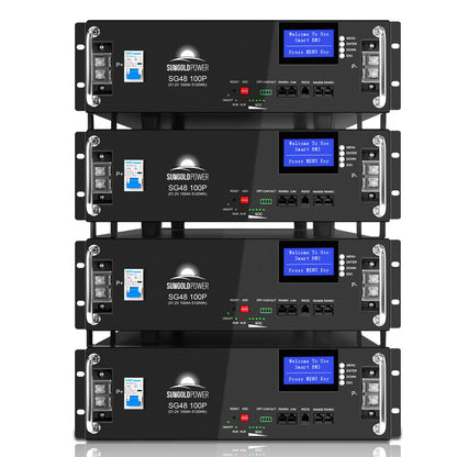 4 X SUNGOLD POWER 5,120WH 48V 100AH Server Rack LIFEPO4 Lithium Battery SG48100P