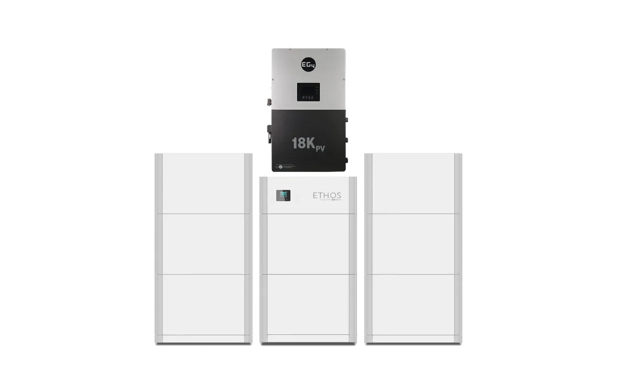 BigBattery ETHOS 48V 40.96kWh LiFePO4 Battery + 1 x EG4 18kPV Hybrid Inverter ESS | 12kW Output, 18kW PV | UL9540 Whole-Home Backup | K0753