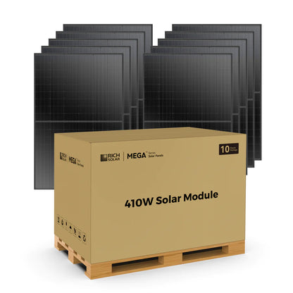 RICH SOLAR MEGA 410 Watt Monocrystalline Solar Panels | PALLETS ONLY