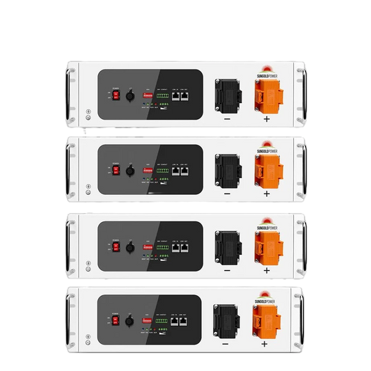 4 x Sungold Power Server Rack 5,120Wh 48V 100Ah Lithium Battery Self-Heating SGH48100T