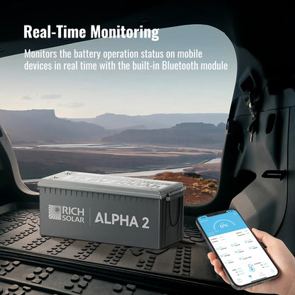 Rich Solar 12V 200Ah Lithium Battery | ALPHA 2