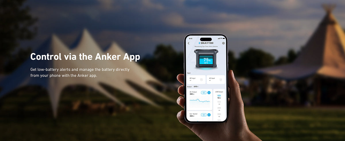 Anker SOLIX F1500 Solar Generator - 1536Wh Battery Storage | 1800W Power Output | 200W Solar Panel